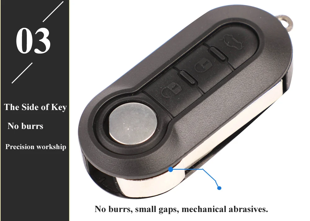 Keyforkess 3 Pulsanti del Telecomando Flip Pieghevole Chiave Shell Fob per Citroen Jumper Fit Peugeot Boxer 2008-2015 Caso di Sostituzione - H73fdf3737ab047d7b505e125239d1e96t