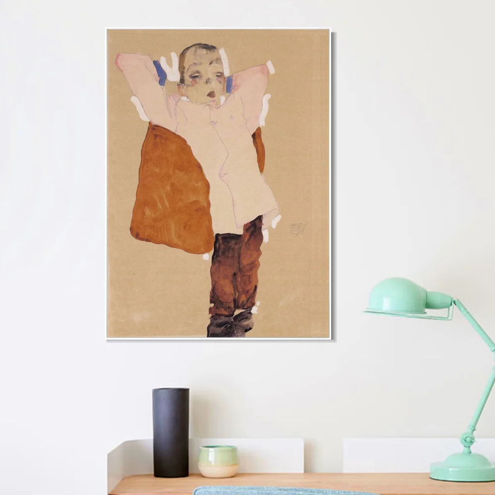 

Framed Canvas Sleep On The Pillow By Egon Schiele Oil Painting on Canvas and Prints Wall Art Picture For Living Room Cuadros