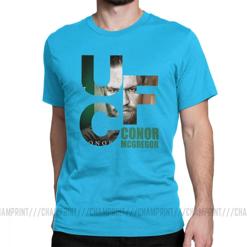 Мужские боксерские футболки Конор Макгрегор сумасшедшая футболка с короткими рукавами одежда с круглым вырезом хлопок взрослая футболка - Цвет: Королевский синий