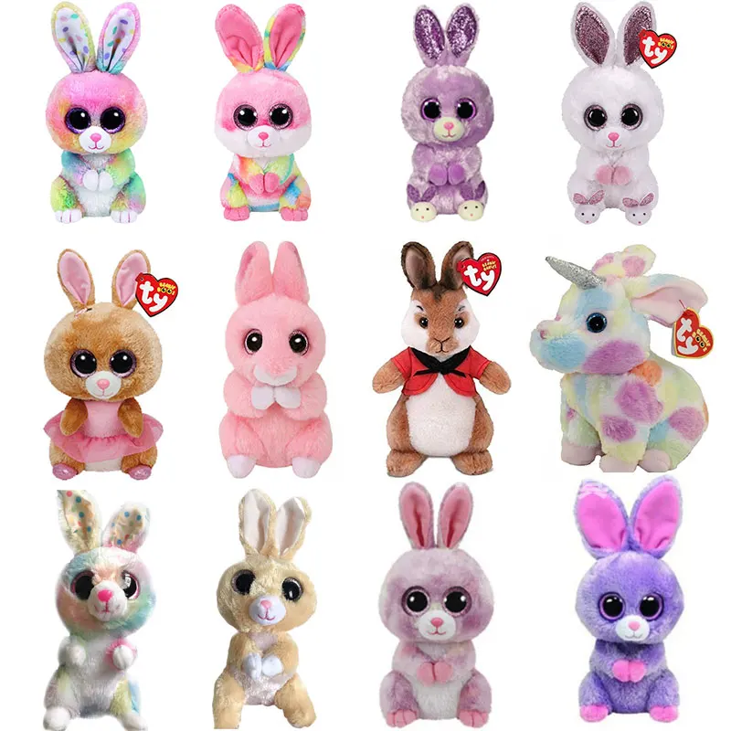 Плюшевые игрушки Ty Bunny в виде животных милая кукла розового кролика Милая Горячая