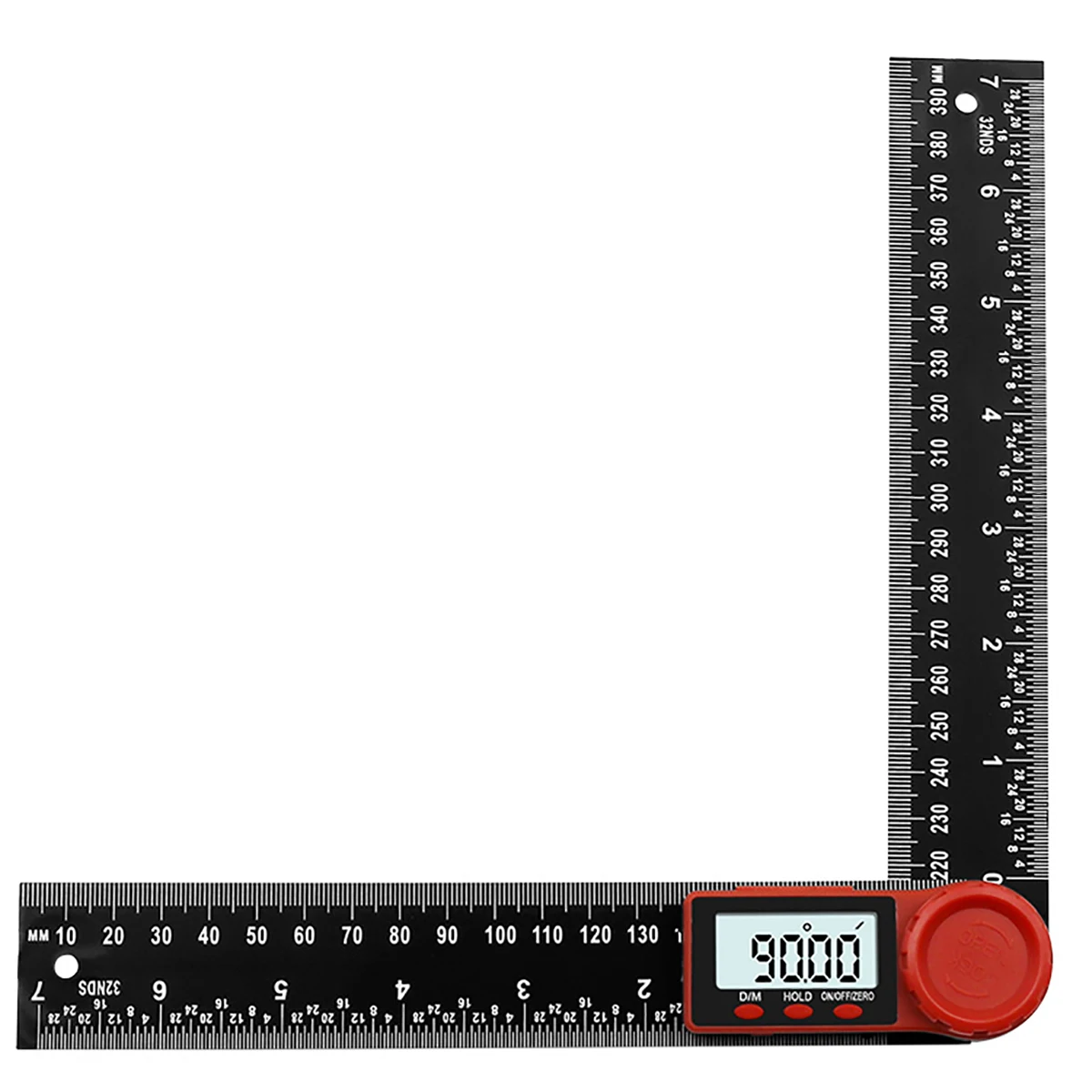  ZEAST 2 In 1 200mm Portable 360 Degree Digital Angle Finder Protractor Ruler Double Scale Display I