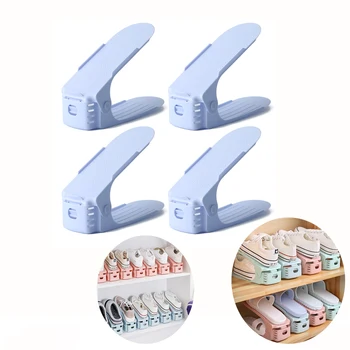 

Shoe rack storage adjustable shoe rack shoe care finishing household racks double placed shoe cabinets put shoes storage space (