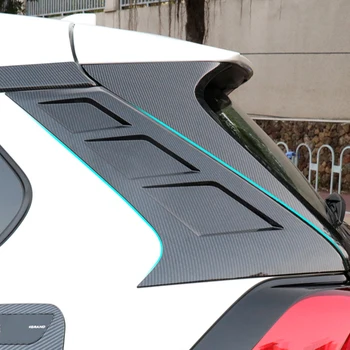 

Carbon Fiber Exterior Rear Tail Window Spoiler Triangle Molding Cover Kit Trim Accessories For Toyota RAV4 RAV 4 2019 2020