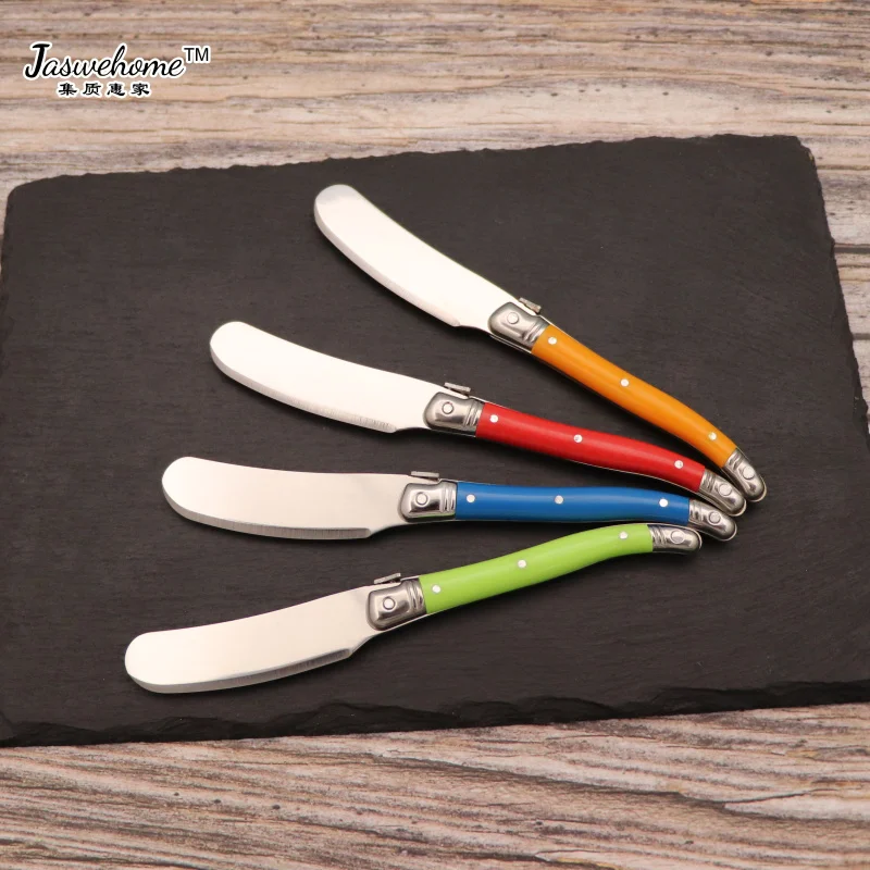 Description Picture 6 of item4Pcs/6Pcs Laguiole Stainless Steel Butter Knife Cheese Butter Jam Spatula Child Kid Sandwich Cheese Slicer Cheese Spreader
