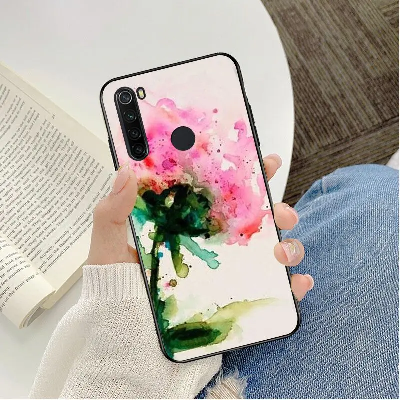 Watercolor flower Dandelion Lotus Lavender