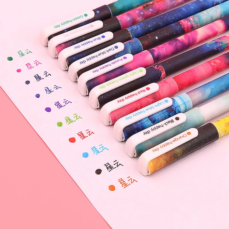 12 Pcs/lot Milky Gel Pen Kawaii Cow Pens Canetas Escolar Japanese