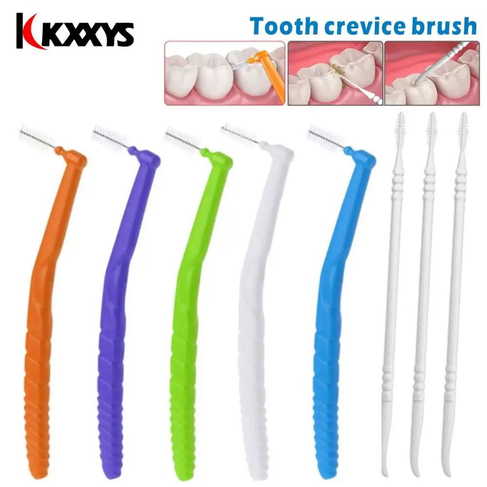 L-образная двухзубная межзубная щетка уход за полостью рта отбеливание зубов