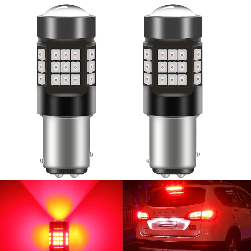 2 шт. BAY15D 1157LED лампы высокого качества задние фонари красные для Audi A6 C5 C6 C7 A3 8P 8V A4 A8