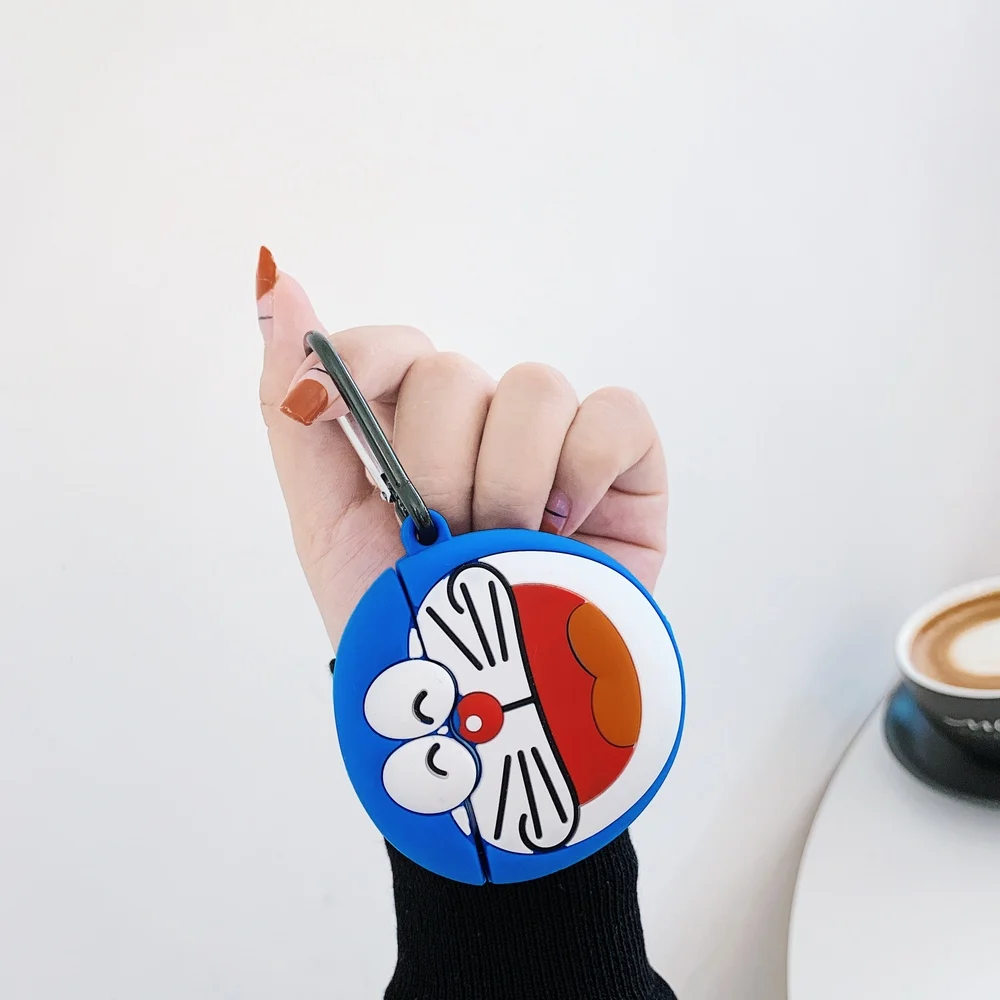 Для AirPods 1 2 Чехол для наушников милый Doraemon вишневые гранулы силиконовый чехол для AirPods гарнитура зарядная коробка чехол s с крючком