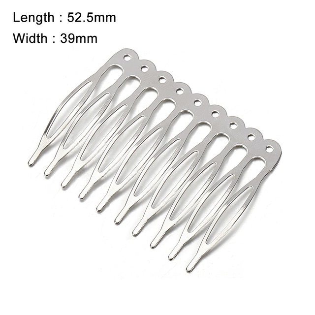 12/15/20 Teeth Metal Twisted Wire Hair Comb Base for Diy Hair Comb Clip Handmade Bridal Hair Jewelry Accessories