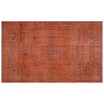 

Handmade Orange Vintage Overdyed Turkish Area Rug 158x260 Cm-5'2''X8'6''