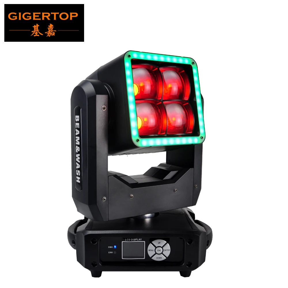 Новинка 4x40 Вт Светодиодная Подвижная головка Zoom RGBW 4 в 1 цвет с цветным ремнем RGB 3