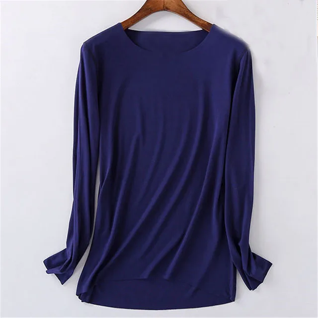 YUETONGME-solid-color-full-Sleeve-Workwear-Elegant-Solid-O-Neck-Long-Sleeve-Skinny-Tee-2018-New.jpg_640x640 (3)