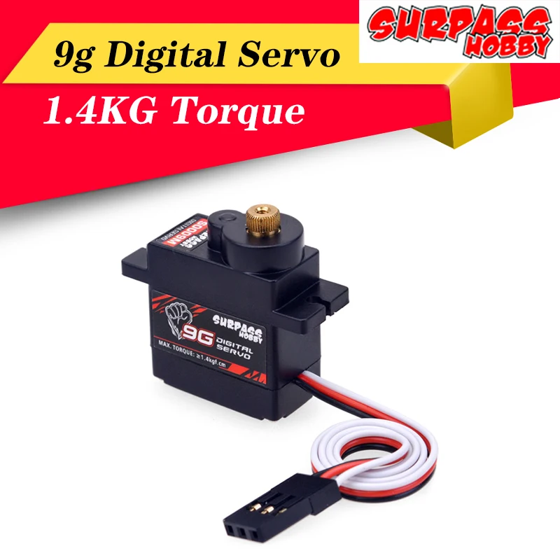 Servo Digital Surpass Hobby 9g Metal Gear - Pour Voiture RC 1/24, Avion, Bateau Électrique