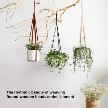 

Handmade Hanging Baskets Flowerpot Plant Holder Indoor Wall Hanging Planter Plant Holder Basket For Balcony