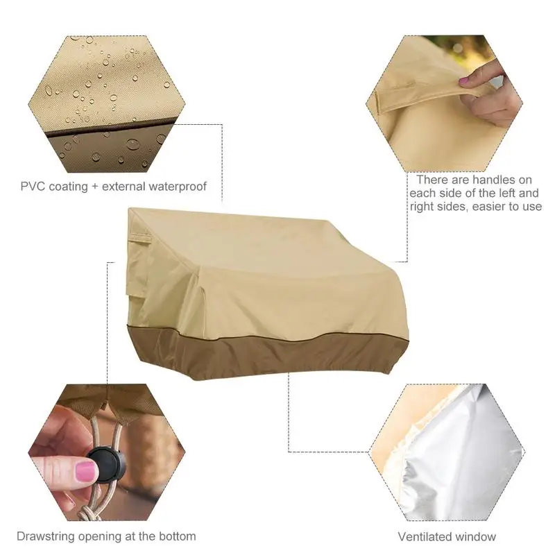 Breathable Oxford Cloth Protective Case, Outdoor Sofa and Chairs Cover, Garden Furniture, Dustproof and Waterproof Protector