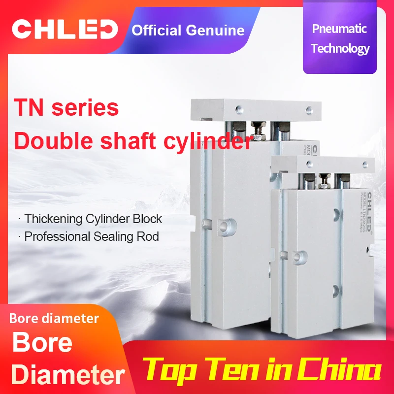 

Chled TN Type Pneumatic Cylinder 10/16/20/25/32mm Bore 10/15/20/25/30/35/40/45/50/60/70/80/90/100/125/150mm Stroke Air Cylinder