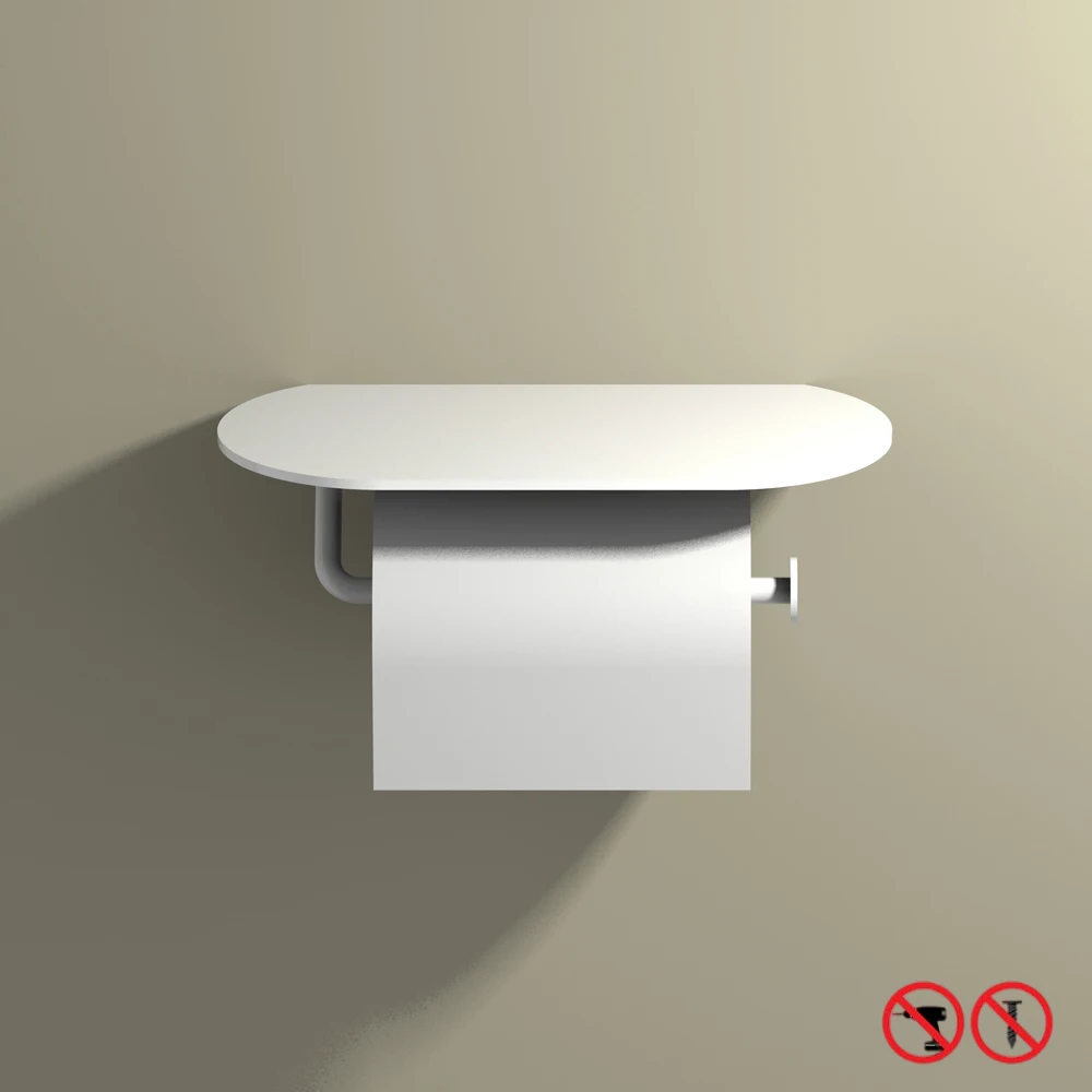 Toilet Paper Holder Bathroom Paper Rolls Holder Aluminum 3M Tape Hanger Shining Free Punch Hardware