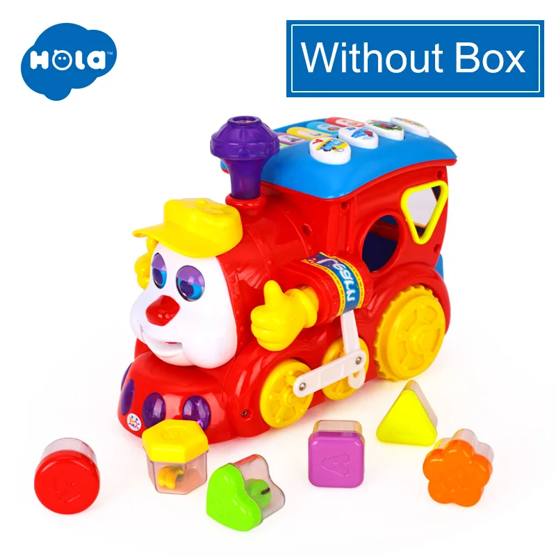 HOLA TOYS 556 детские игрушки IQ поезд на колесах электрическая игрушка со светом и музыкой Обучающие Развивающие игрушки для детей Подарки - Цвет: WITHOUT BOX