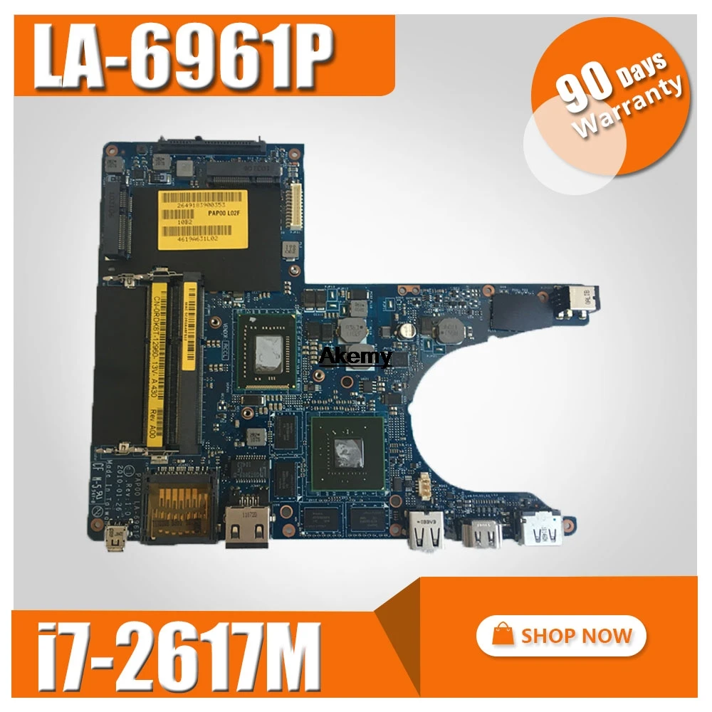 

For DELL M11X R3 laptop PAP00 LA-6961P Y98C0 i7-2617M 1.5G CPU N12P-GS-A1 2G DDR3 Discrete graphics motherboard