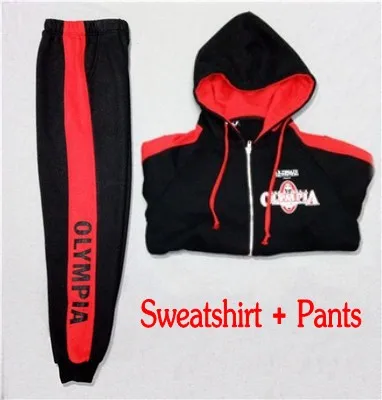 Hooded and Pants Новинка, осенняя мужская мода, модный спортивный костюм для спортзала, Мужской комплект на молнии с капюшоном, толстовка с длинными рукавами+ штаны, комплект из 2 предметов - Цвет: Hooded and Pants