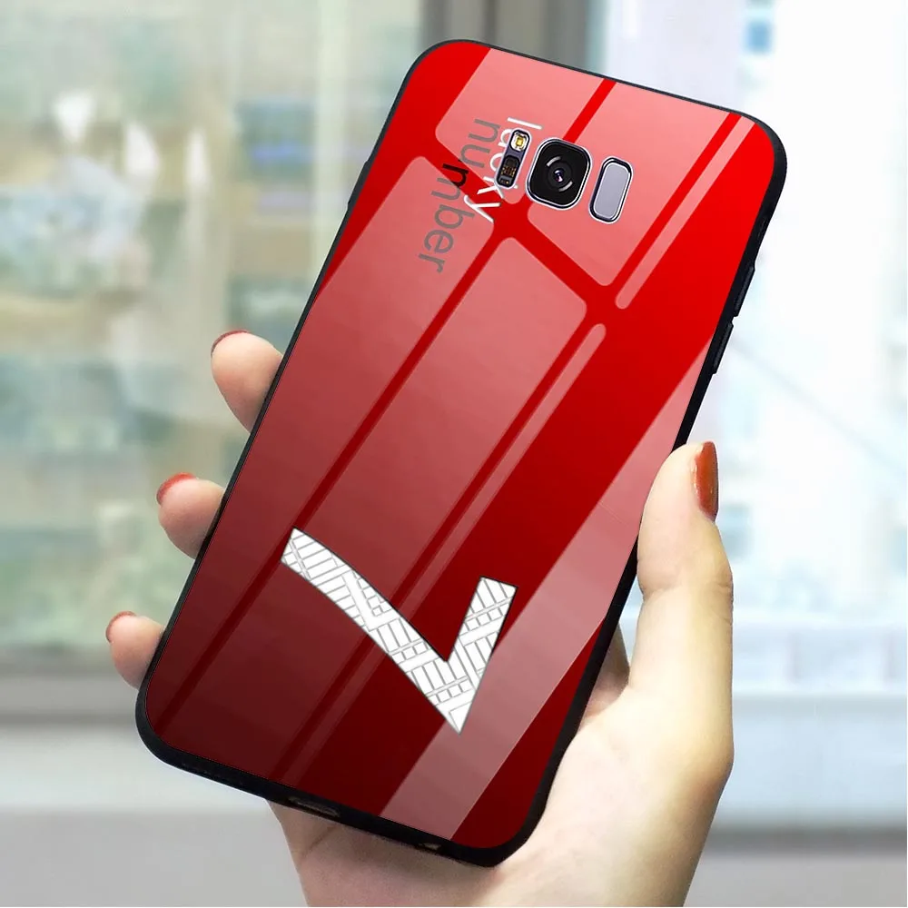 Баскетбол номер дизайн Стекло чехол для телефона для samsung A70 чехол Galaxy A60 M40 A50 A40 A20 A30 A10 S7 край S8 S9 плюс S10 - Цвет: K1028508
