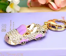 

Crystal car keychain party party small gift diamond lady bag pendant metal key chain ring explosion section wholesale