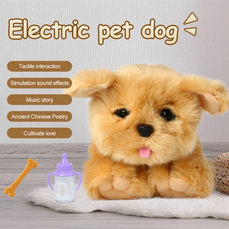 

New Arrive Sound Control Electronic Dogs Interactive Electronic Pets Robot Dog Smart Voice Control Plush Toy Doll For Kids Gifts