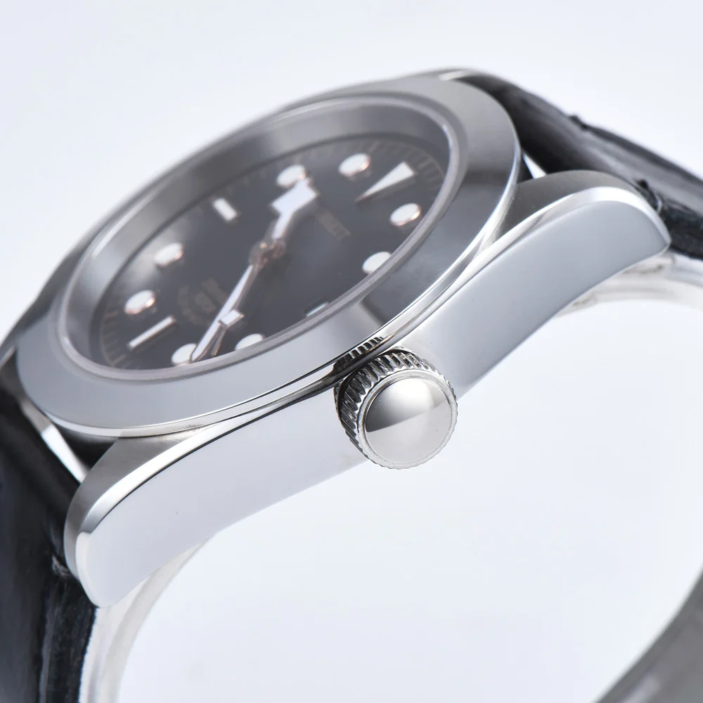 41mm Corgeut Black Dial Date Sapphire Glass Miyota Automatic Mechanical Mens Watch