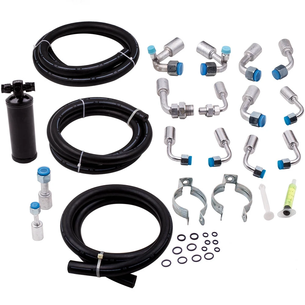 A/C Hoses & Fittings Universal Beadlock Fitting AC Hose Kit w/ Black
