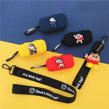 

Cartoon Cute Soft Silicone Case for QCY T5 Wireless Bluetooth Earphone Protect Cover with Hook Lanyard Decor for QCY T5S