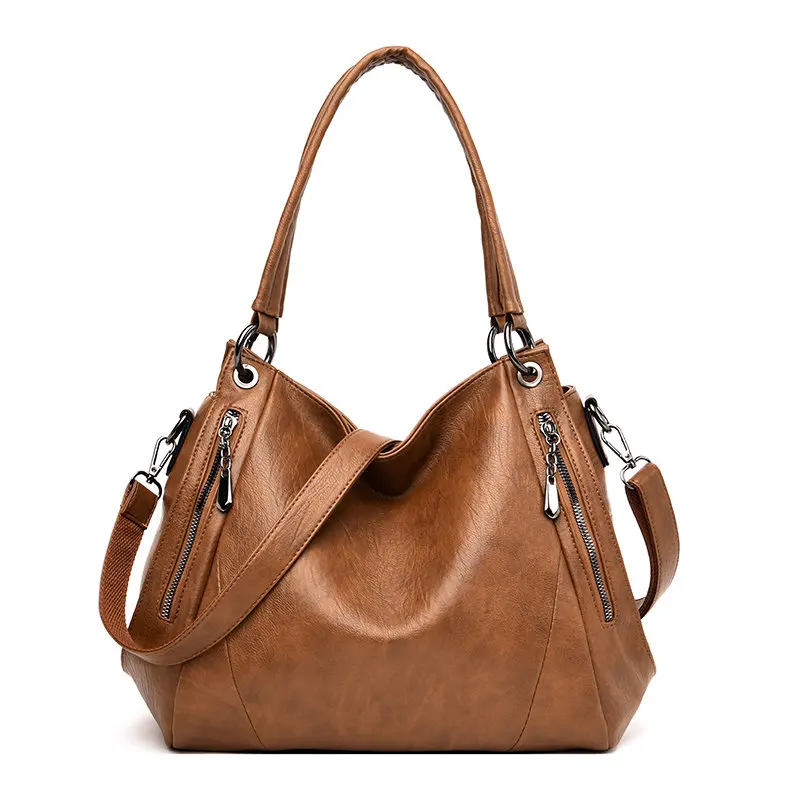 Новые сумки через плечо для женщин роскошные сумки женские сумки дизайнерские pu кожаные винтажные сумки для леди сумка на плечо - Цвет: Brown