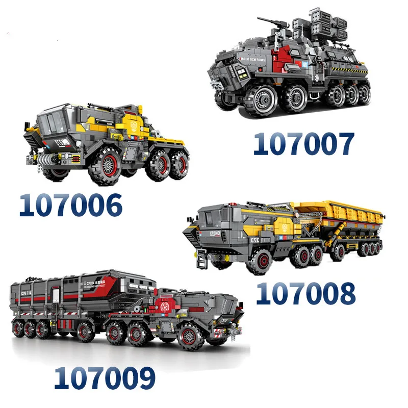 

Sembo The Wandering Earth Military Transport truck Technic Building Blocks Bricks Toys For Children's Gifts figures Bricks