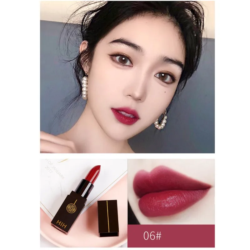 Matte Lipstick Black Tube Lipstick Long-lasting Waterproof Non-stick Cup Safety And Environmental Protection Excellent Material