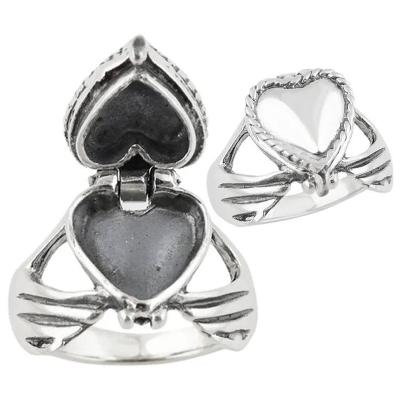 Finger Ring Heart Love Locket Coffin