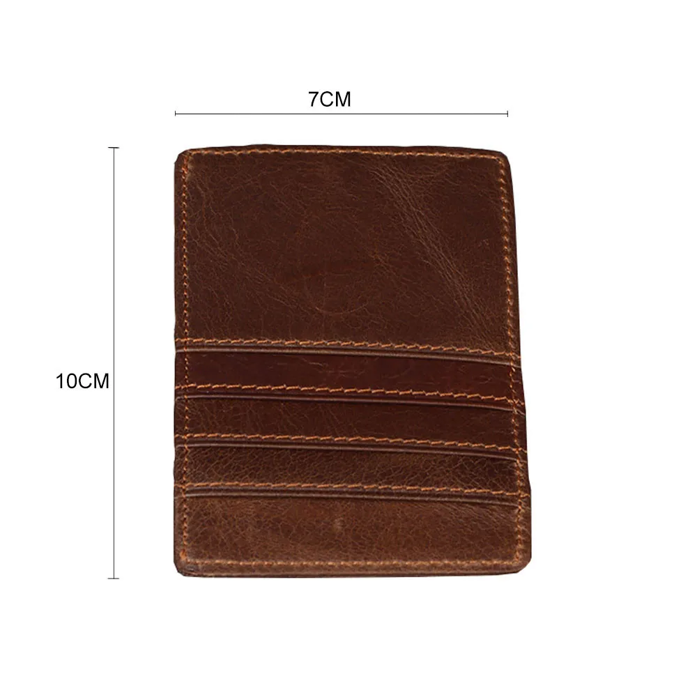 1 pc Business Card Holder Durable Slim Mini Wallet ID Case PU Leather Men Mini Money Men Cash Cards Pack Bus Card Holder#GEX
