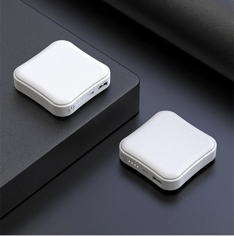 Внешний аккумулятор 10000 мАч, портативная зарядка, внешний аккумулятор 10000 мАч, внешний аккумулятор 18650 мАч, зарядное устройство для Xiaomi Mi 9 8 iPhone 11 - Цвет: White 2
