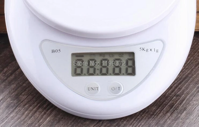 100pcs 5kg 1g B05 LED 디지털 전자 주방 규모 휴대용 우편 무게 저울 요리 음식 무게 베이킹