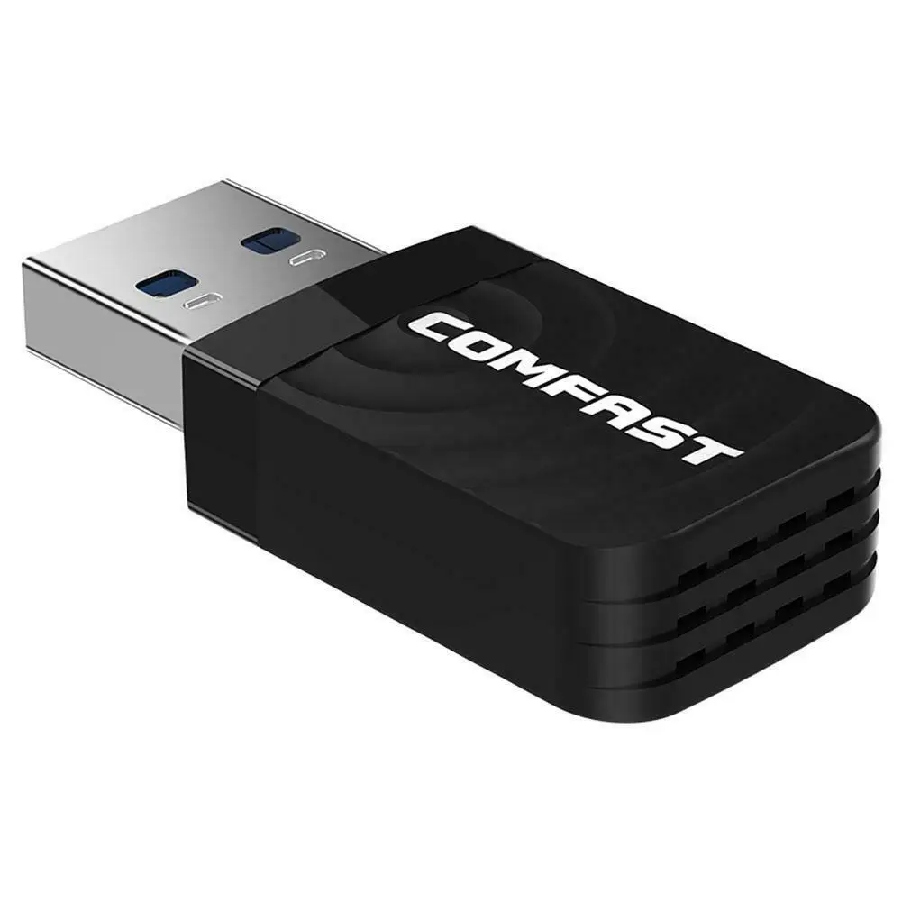 Mini USB 3,0 Беспроводная сетевая карта 1300 Мбит/с двухдиапазонный WiFi адаптер ключа черный