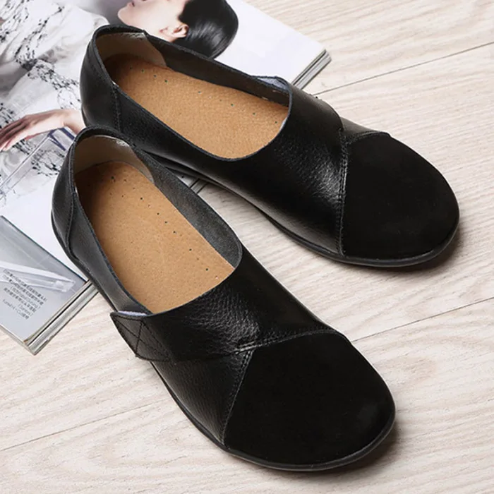 Women Suede Loafers Comfy Slip-on Soft Sole Casual Breathable Flats Shoes C55
