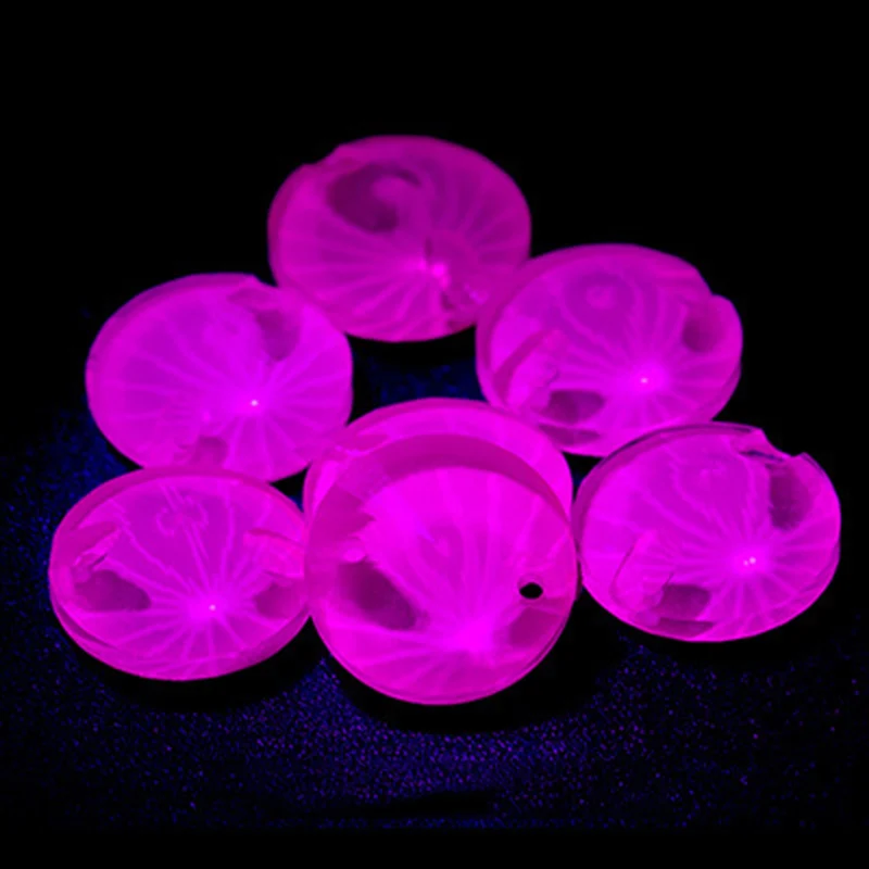 Fuchsia AAAAA Светящееся Стекло 3 размера 5 цветов круглые пришитые Стразы для рукоделия Блестящий Бриллиант ювелирное изделие светится в темноте украшения - Цвет: Fuchsia