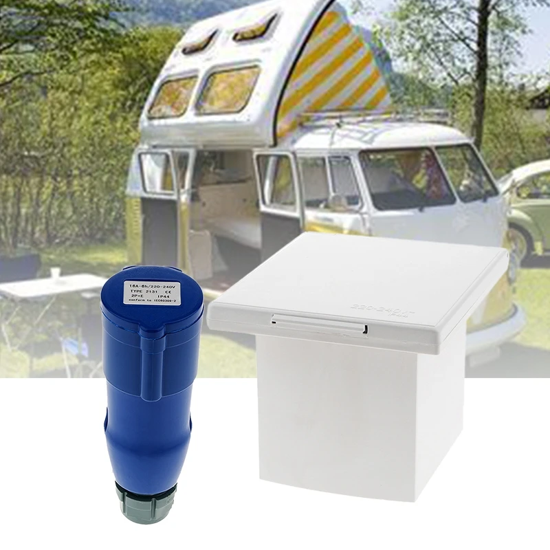 RV Camper 220V-240V 16A внешняя водонепроницаемая штепсельная розетка | Автомобили и