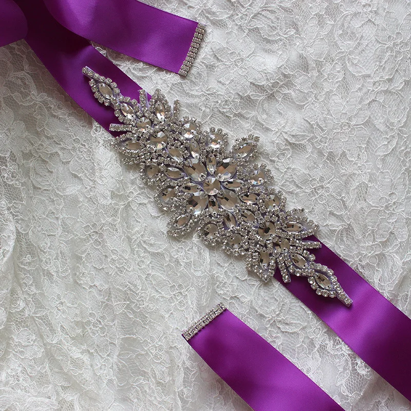 Стекло кристалл свадебные пояса ручной работы со стразами чешский камни свадебное платье пояс Свадебные Sashs свадебные аксессуары