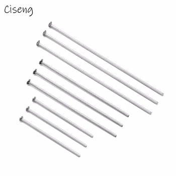 

100pcs/set 20/30/40/50/60/70mm Pins Needles Stainless Steel Head Pins Beads Pendants DIY Jewelry Findings Eye Pin Headpins