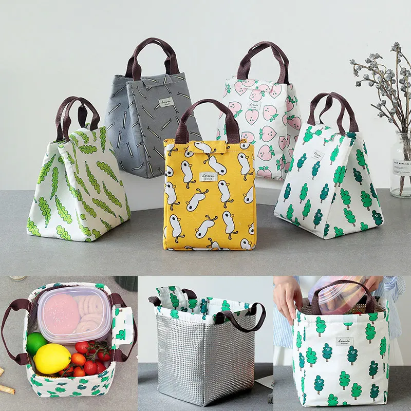 

Portable Waterproof Thermal Insulated Snack Picnic Box Food Fresh Lunch Bag Carry Tote Storage Bag Travel Lunch Food Pouch
