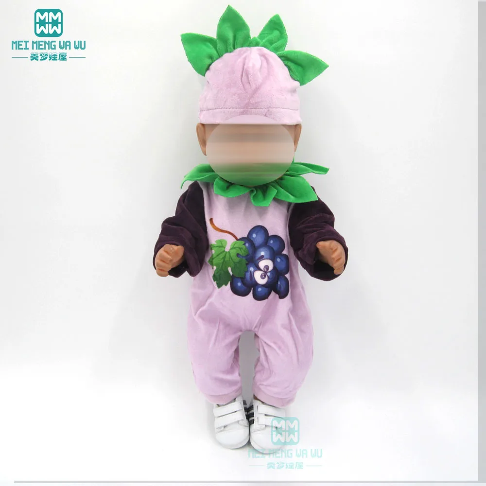 Одежда для куклы подходит 45 см для новорожденных кукла аксессуары розовый спортивный костюм сиамская ползающая одежда
