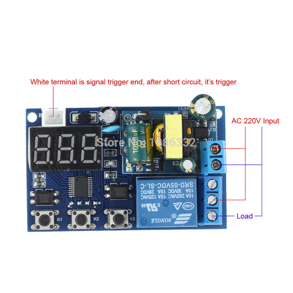 AC 110V 220V 5A светодиодный дисплей цикл запуска реле времени задержки PLC таймер переключатель