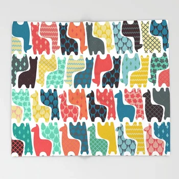 

Alpaca Cartoon Throw Blanket Cute Kids Design Baby Llamas Blankets for Beds Christmas Decorations for Home