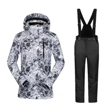 Зимняя женская лыжная куртка, лыжный костюм для женщин, зимняя куртка, Женская куртка для сноуборда, лыжный спортивный костюм, водонепроницаемый комплект для сноуборда