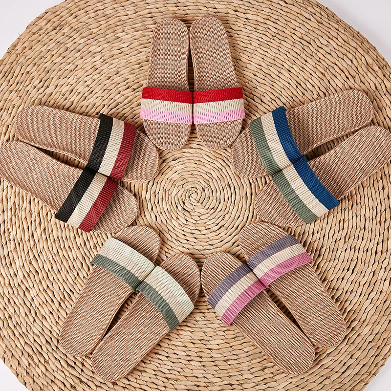 

Anti-slip Wear-Resistant Rainbow of Fashion 2019 Summer Days New Style Indoor Men And Women Habitat Home Flax Sandals